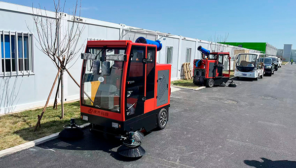 吸塵掃地車-清掃車-粉塵企業(yè)采購慶杰多臺駕駛式掃地車